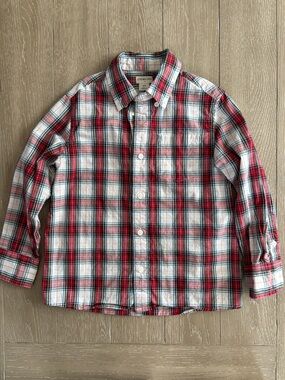 Crewcuts Red White Plaid Button-Down Shirt